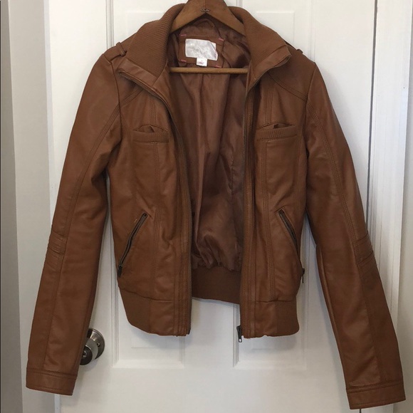 xhilaration brown leather jacket